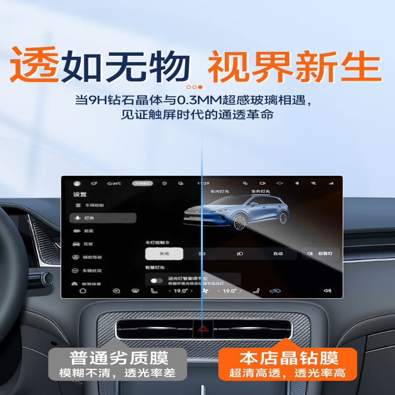路透仕（LUTOUSHI）2025款方程豹钛7导航钢化膜中控液晶屏幕保护贴膜内装饰用品配件 方程豹钛7【导航+仪表】高清钢化膜