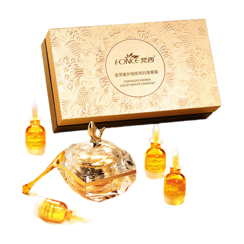 梵西蟲草奢護御顏貴婦膏套裝 提亮膚色修護養(yǎng)膚補水保濕滋潤精華面霜 梵西蟲草貴婦膏套裝1套