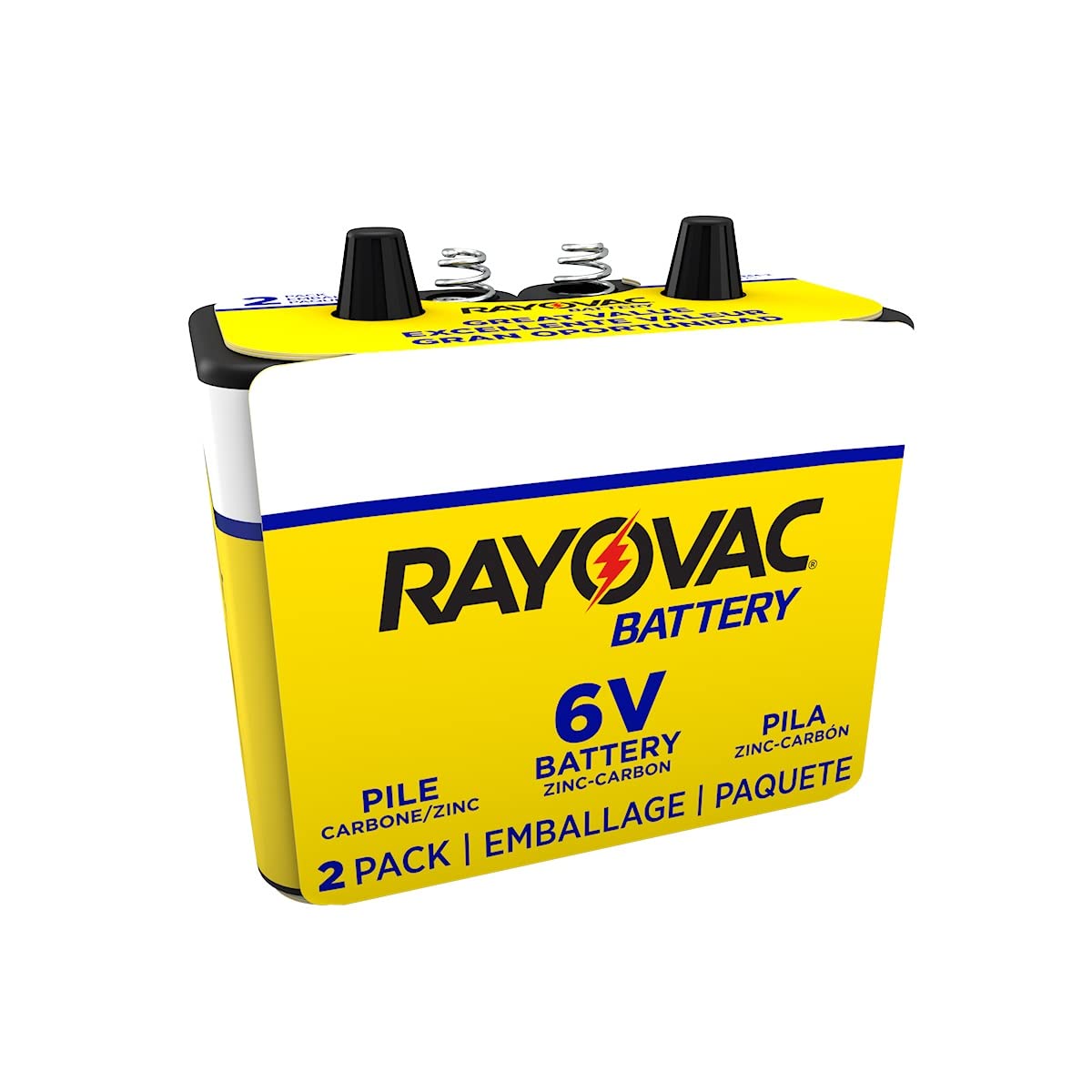 Rayovac 944-2R:6 伏重型灯笼电池带弹簧端子 - 2 件装