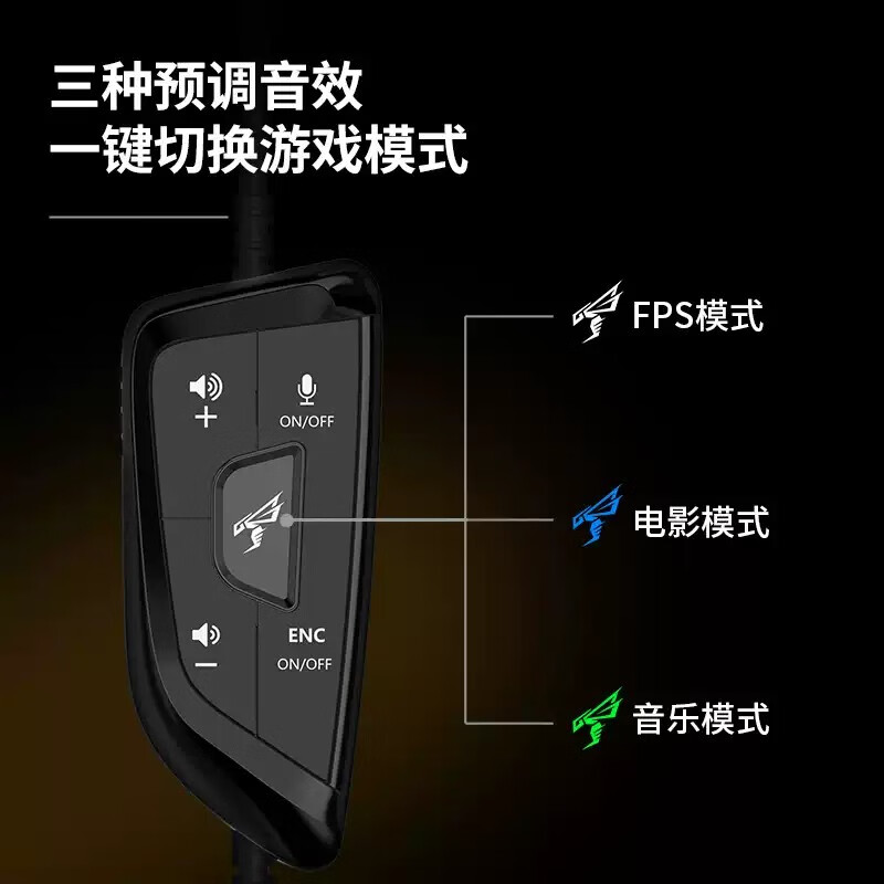 硕美科2025年新款头戴式有线耳机电脑手机有线降噪耳麦电竞游戏专用 G936PRO+ENC有线耳机*TC/3.5