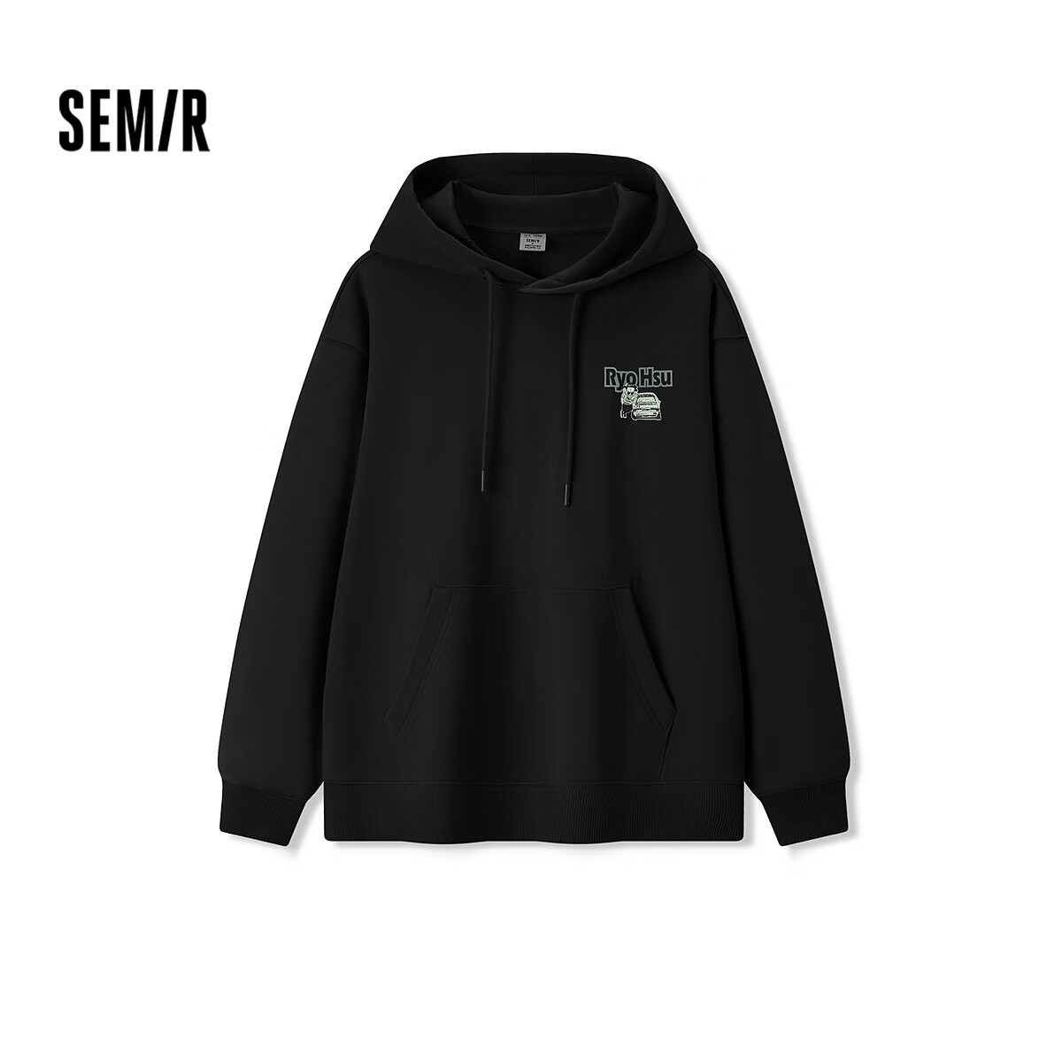 森马（Semir）×RYO艺术家系列连帽卫衣男宽松印花情侣装上衣冬101724116204