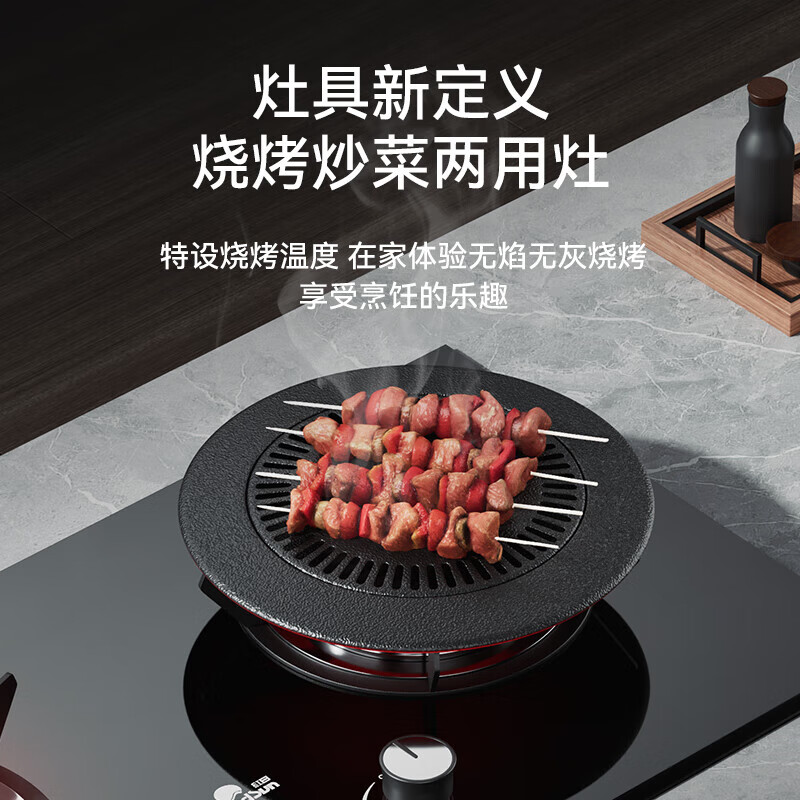 红日（RedSun）定时免改孔小底壳猛火70%热效率DX20聚能红外线灶具加厚防烫双灶 65%高热效率免改孔定时爆炒红外灶 YS1 液化气