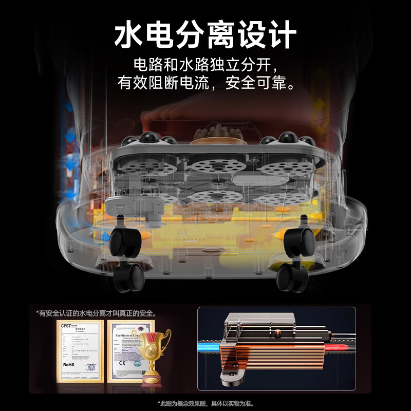 足力健泡脚桶加热自动按摩足浴盆2025过小腿高深桶恒温杀菌洗脚盆养生桶 【升级电动按摩杀菌】恒温加热+药包 中高款