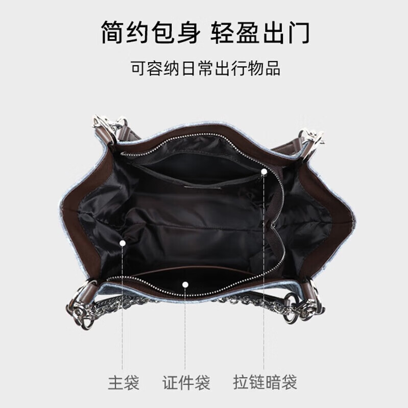 纪诗哲（GIEVSZHE）包包女包单肩包女士托特包情人节生日送女友老婆圣诞礼物 蓝色【2026年热销款式 送礼精选】