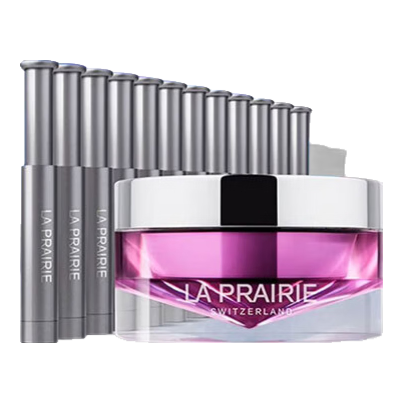 萊珀妮（La Prairie）魚子醬精華50ml 反重力精華白魚子精華萊伯妮精華  鉑金精華0.7ml*12支+面膜20ml