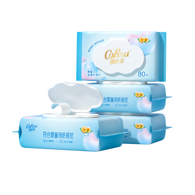 ������ COROU ʪ��Ӥ�׶��ֿ�ʪֽ�� ������ר�� 80��4��� 20.9Ԫ