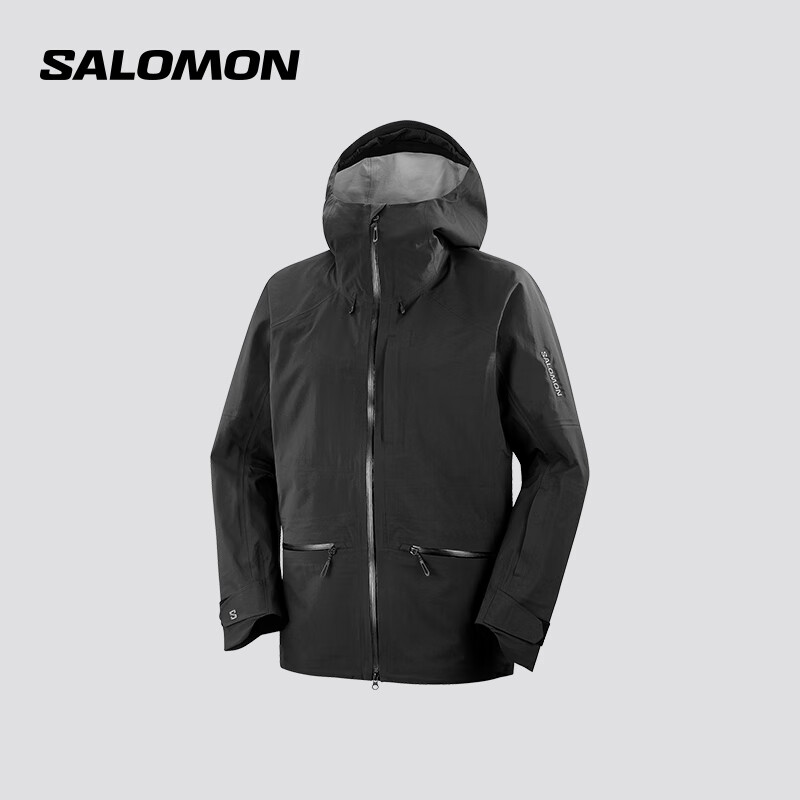 萨洛蒙（Salomon）男款 户外运动舒适透气休闲穿搭防水茄克 ABSOLUTE 3L JKT 黑色 C23228 M