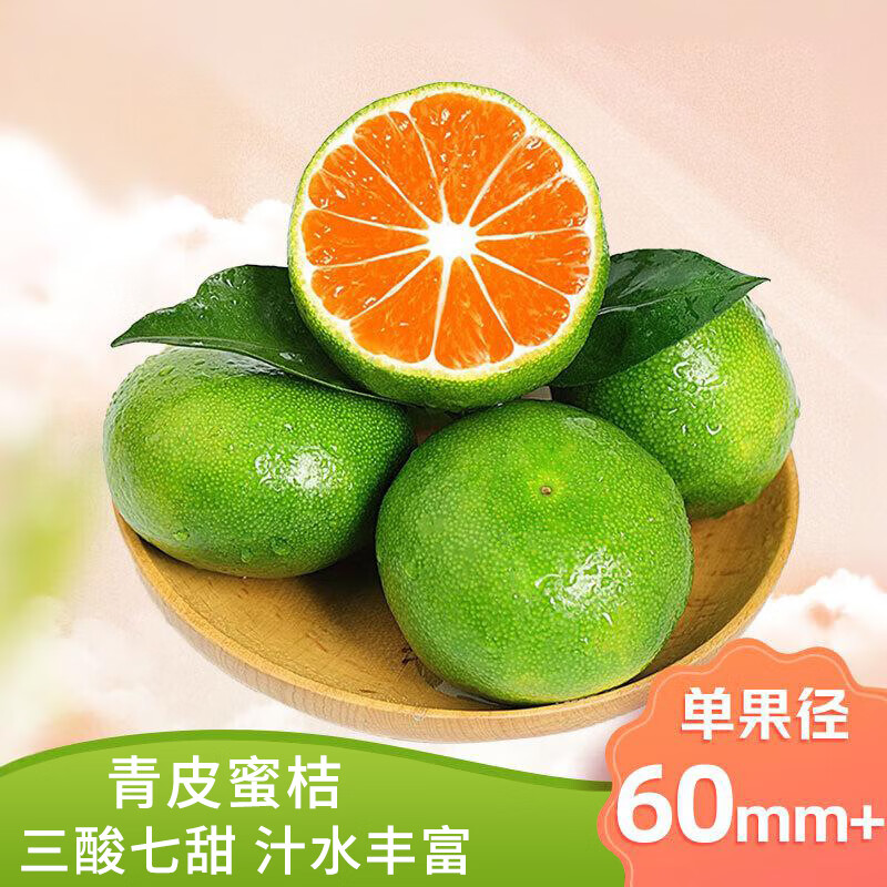 倾青果园新鲜青皮蜜橘【源头直发】当季现摘水果湖北宜昌蜜橘酸橘整箱 净重4.5斤装【单果65mm+】