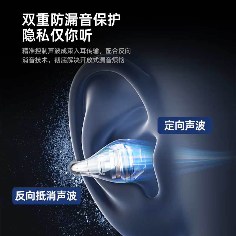 CHUSIRUO【柏林之声丨旗舰机皇】排行前十无线蓝牙耳机耳夹式半入耳AI降噪高音质音乐游戏耳机适配苹果华为 曜石黑【IMAX全景音】 【重磅新品+殿堂音效+一年质保】