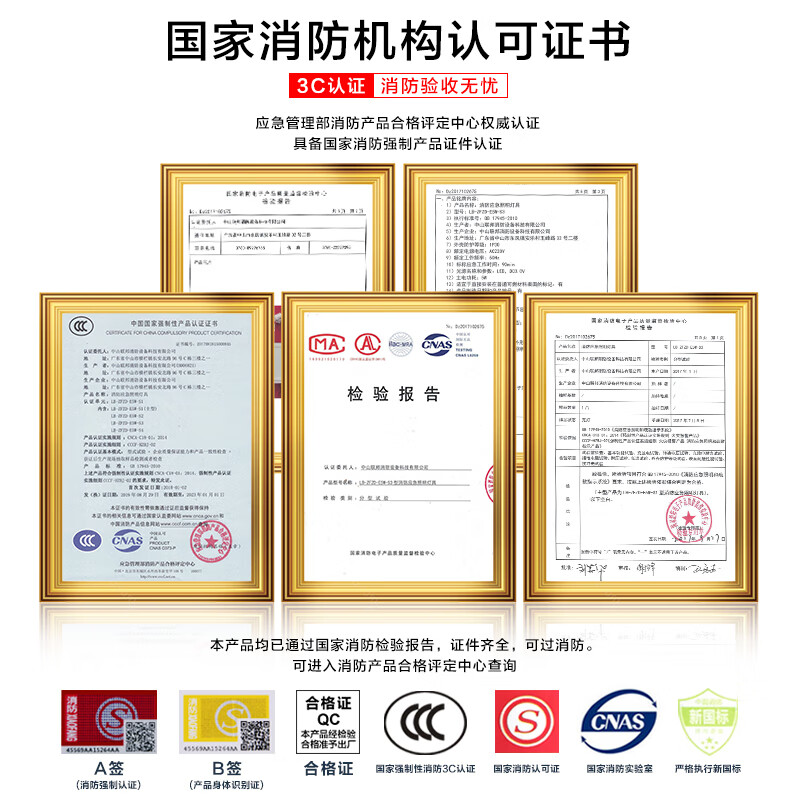 荨士霓安全出口指示灯LED消防应急灯楼道逃生疏散通道标志牌停电照明灯 新国标插头款-单面安全出口-[消防检查无忧]