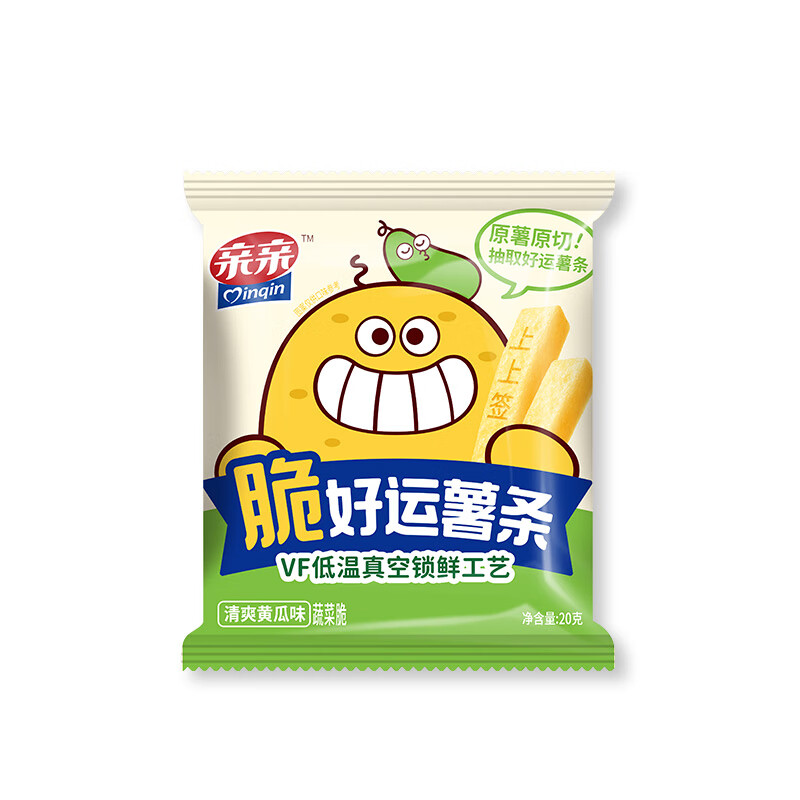 亲亲（Qinqin）休闲零食 虾条薯片任选膨化食品办公室小零食 薯条鲜香原味