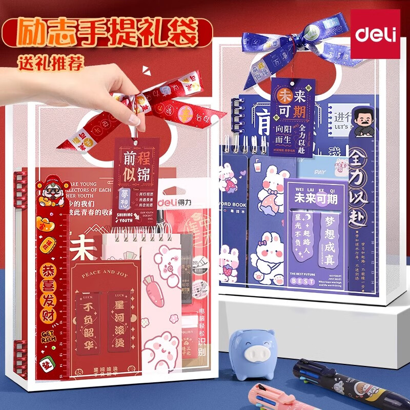 得力未来可期中小学生文具礼包满载励志好物开学实用文具用品套装高颜值焕新助力学业让美好愿景伴成长 【低年级】未来可期A款  文具实用畅销款