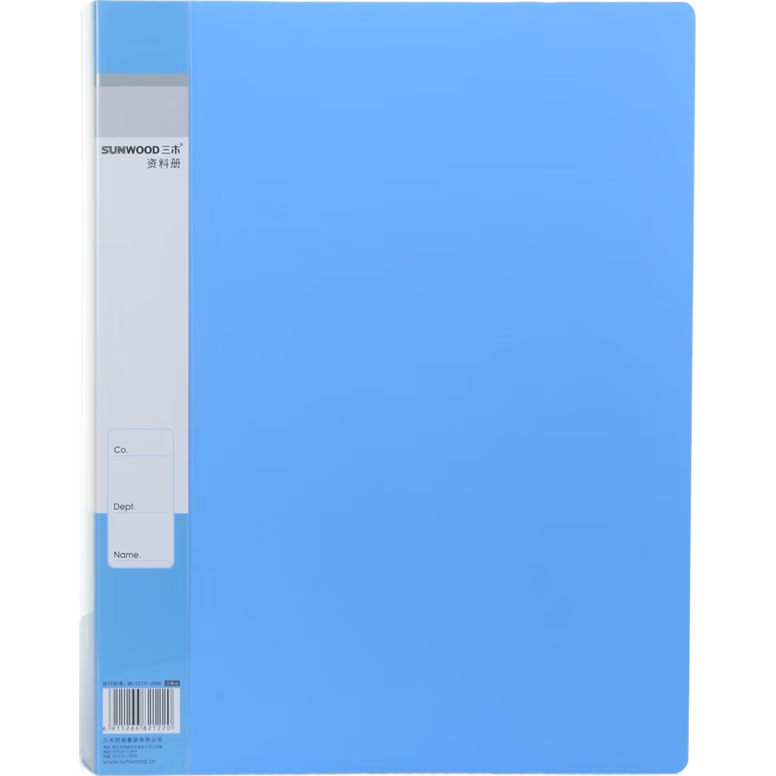 三木（SUNWOOD）60頁(yè)標(biāo)準(zhǔn)型資料冊(cè)/斜內(nèi)袋 藍(lán)色 F60AK