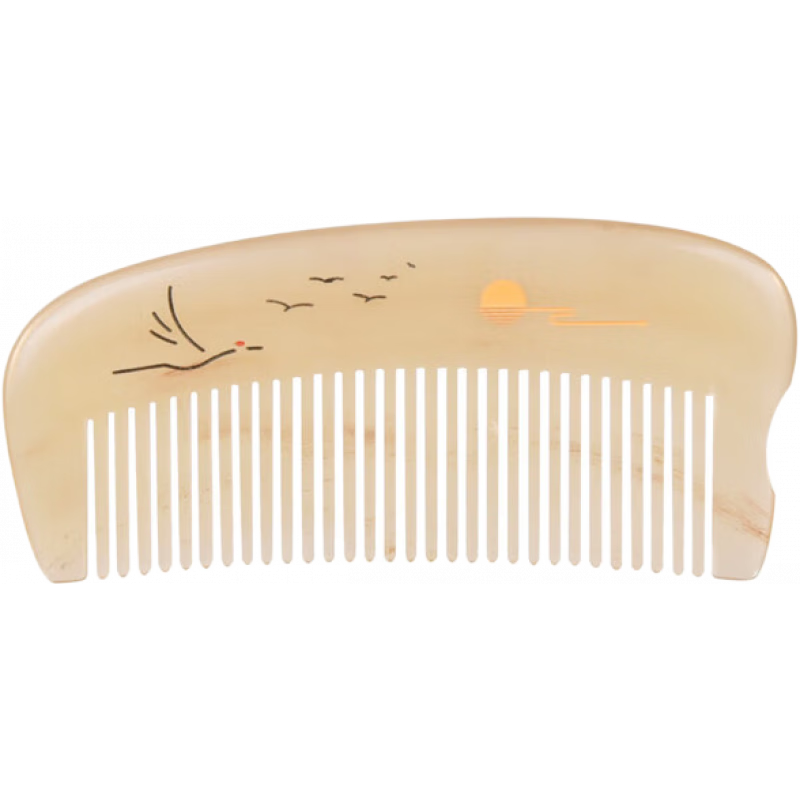 譚木匠升級(jí)款羊角梳仙羽按摩經(jīng)絡(luò)梳女士蓬松護(hù)發(fā)梳可定制 羊角