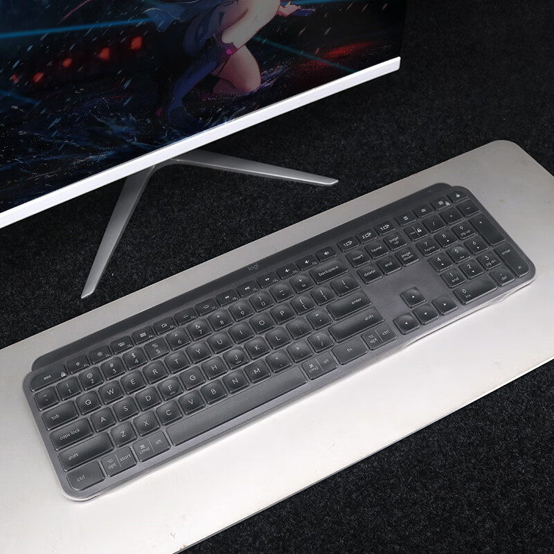 天翅键盘膜适合罗技MX KEYS S键盘保护膜防尘套全覆盖凹凸专用 TPU全覆盖高透键盘膜