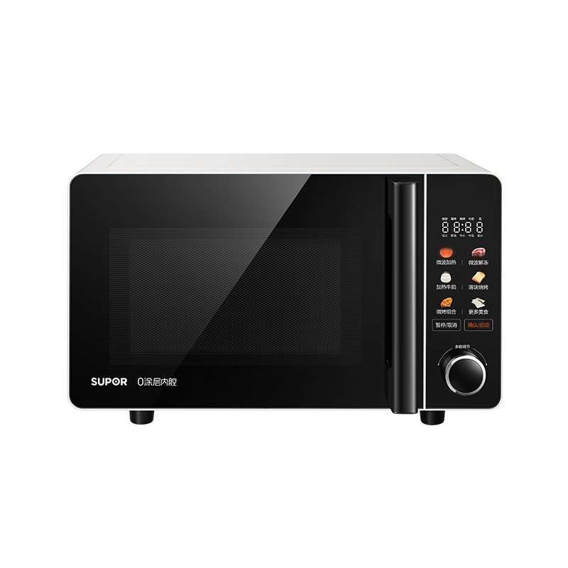 苏泊尔（SUPOR）ZMD安心系列 烤箱一体机 家用平板800W均匀加热猛火 智能微波解冻 光波烧烤20升变频 微波炉SW20B1