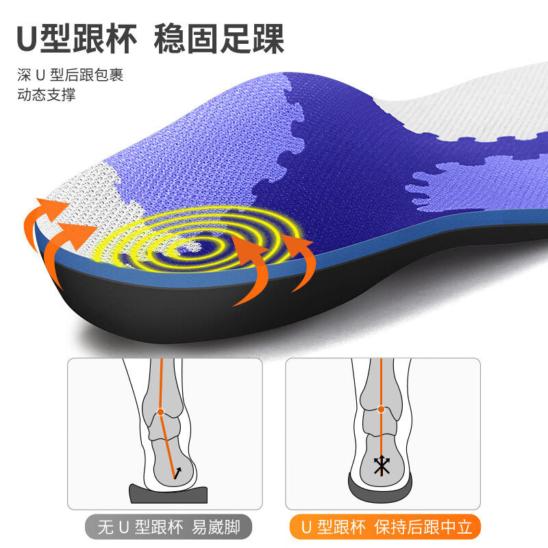 通用医用扁平足鞋垫儿童成人外翻支撑内八字XO型脚副舟骨足弓 运动青春款【专利技术】适合扁平足/内外八字/足内外 20