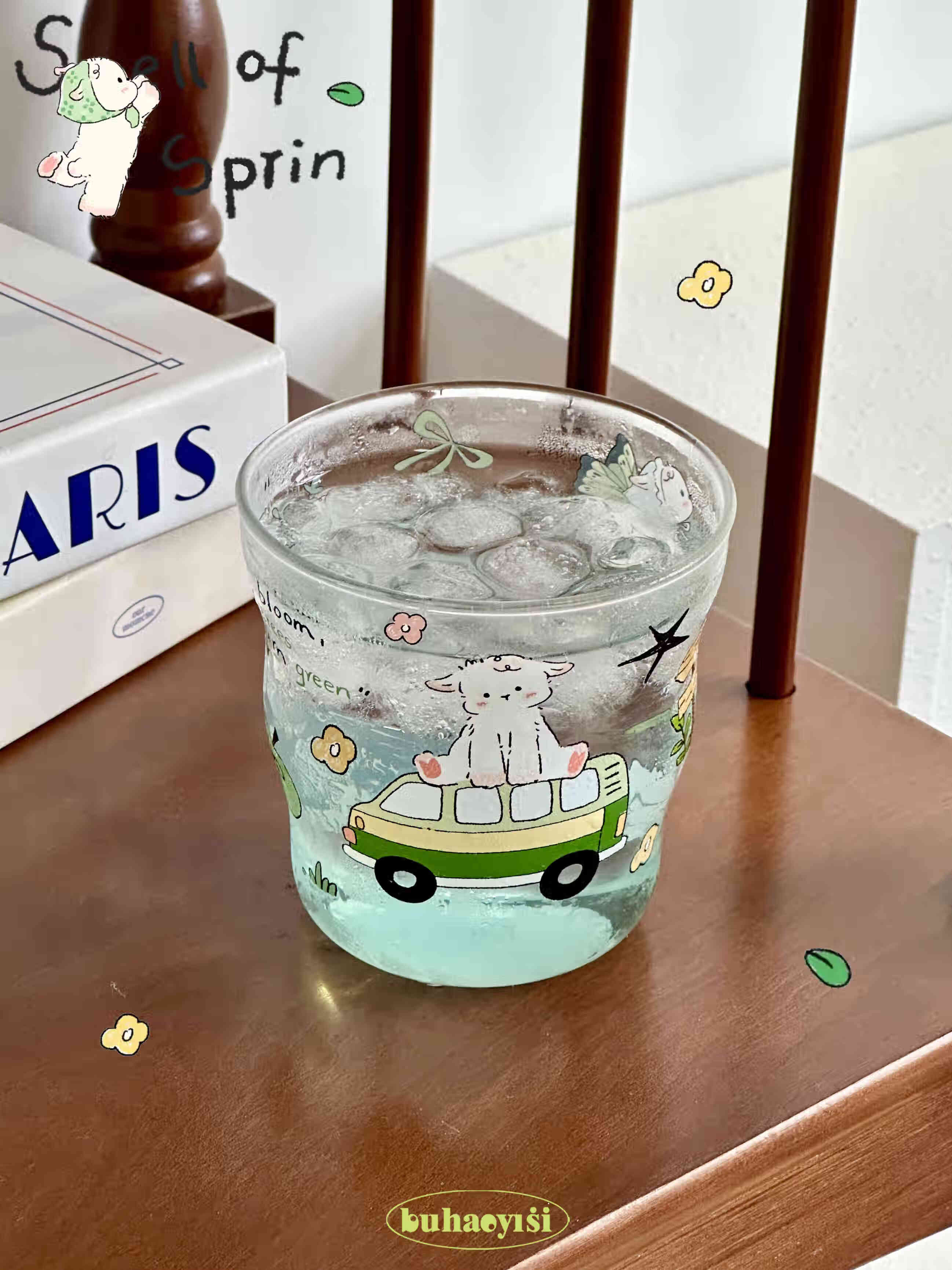 其他家可爱小羊高硼硅玻璃杯女高颜值家用喝水牛奶咖啡果汁杯子生日