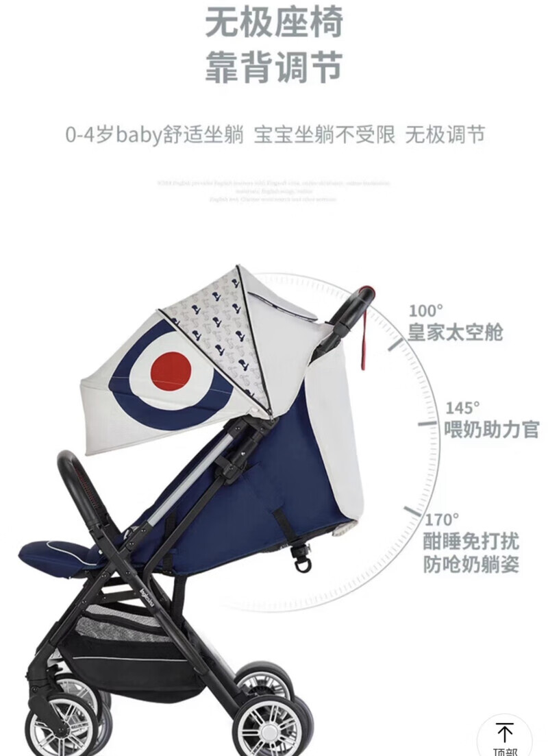 英吉利那（inglesina）玲瓏二代嬰兒推車超輕便折疊簡易新生寶寶傘車可坐可躺 玲瓏二代VESPA聯(lián)名（特價）