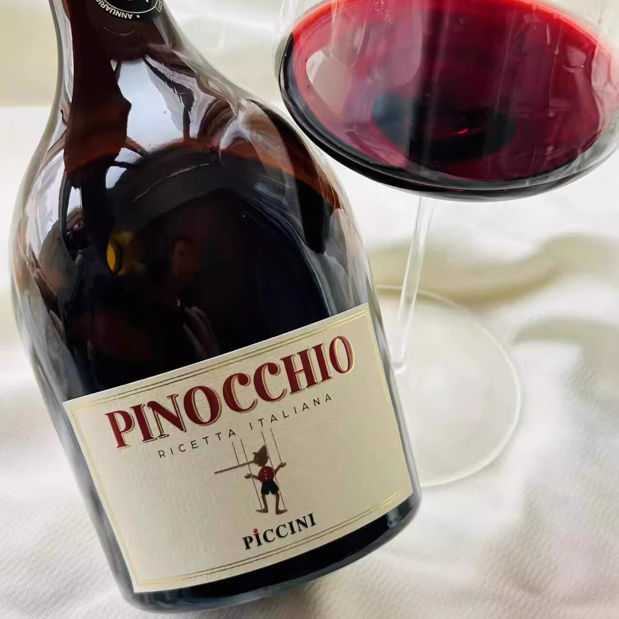 璞玖匹诺曹红酒 意大利进口pinocchio彼奇尼奇遇半甜红葡萄酒晚安酒 【尝鲜装】匹诺曹半甜红葡萄酒750ml*1瓶