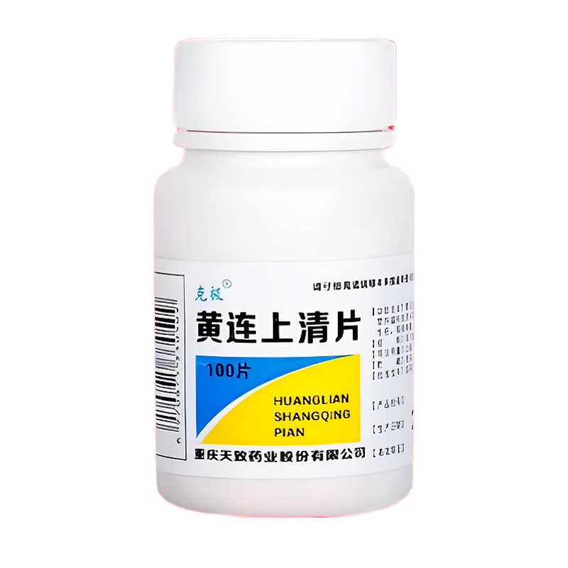 克极  黄连上清片 0.3g*100片 散风清热 泻火止痛风热上攻 肺胃热盛所致的头晕目眩 暴发火眼 牙齿疼痛 口舌生疮 咽喉肿痛 耳痛耳鸣 大便秘结 小便短赤