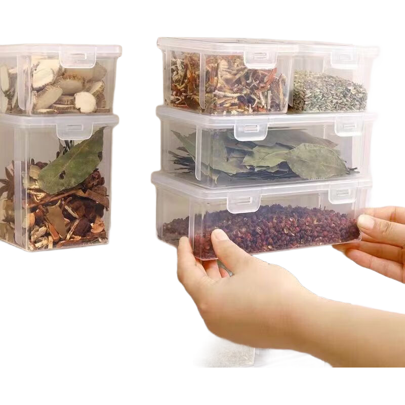 多功能文具盒收纳盒万能收纳日用家用厨房书桌收纳透明长方形文具收纳盒 2个装【福利价】