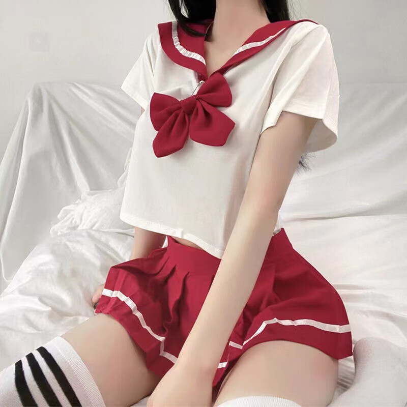 夜酥情趣内衣日系体操服少女学妹装校园制服显瘦泳衣纯 日系蝴蝶结性感网红风 黑 均码