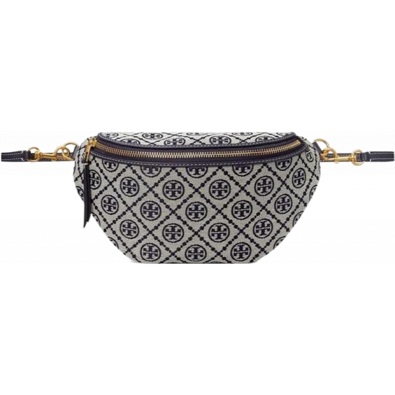 湯麗柏琦(Tory Burch)【禮物】棉滌綸拼接牛皮拼接手提斜挎單肩包多功能百搭配飾潮流女 灰色 TU