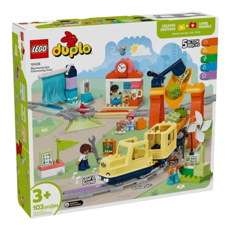 樂高（LEGO）積木玩具 得寶大顆粒10428豪華智能探險火車2歲+生日禮物