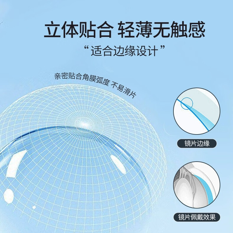 Sweet Color美瞳【透明日抛30片】蓝片小粉片55%高含水隐形近视眼镜 10片 325度