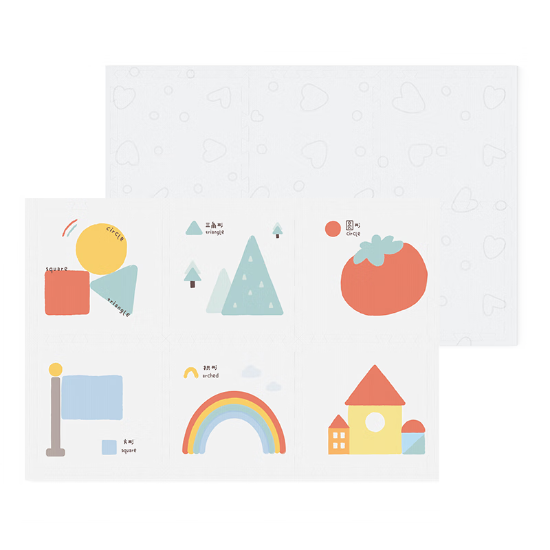 貝博氏babybox爬行墊EPE嬰兒寶寶防摔爬爬墊兒童拼接泡沫地墊6片2CM加厚