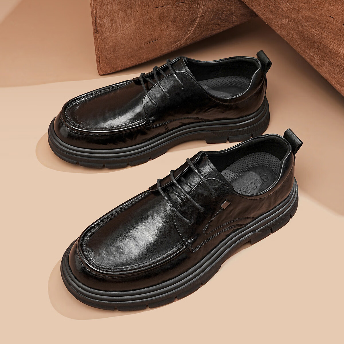 星期六男鞋时尚头层牛皮商务正装皮鞋男百搭休闲皮鞋通勤鞋子男