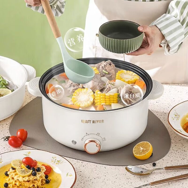 德国全自动一体炒菜电炒锅多功能料理锅蒸煎炒涮不粘电火锅电蒸锅 防干烧保护[特厚款]五十年换新 限时:2.6升[可煎炒蒸炖]