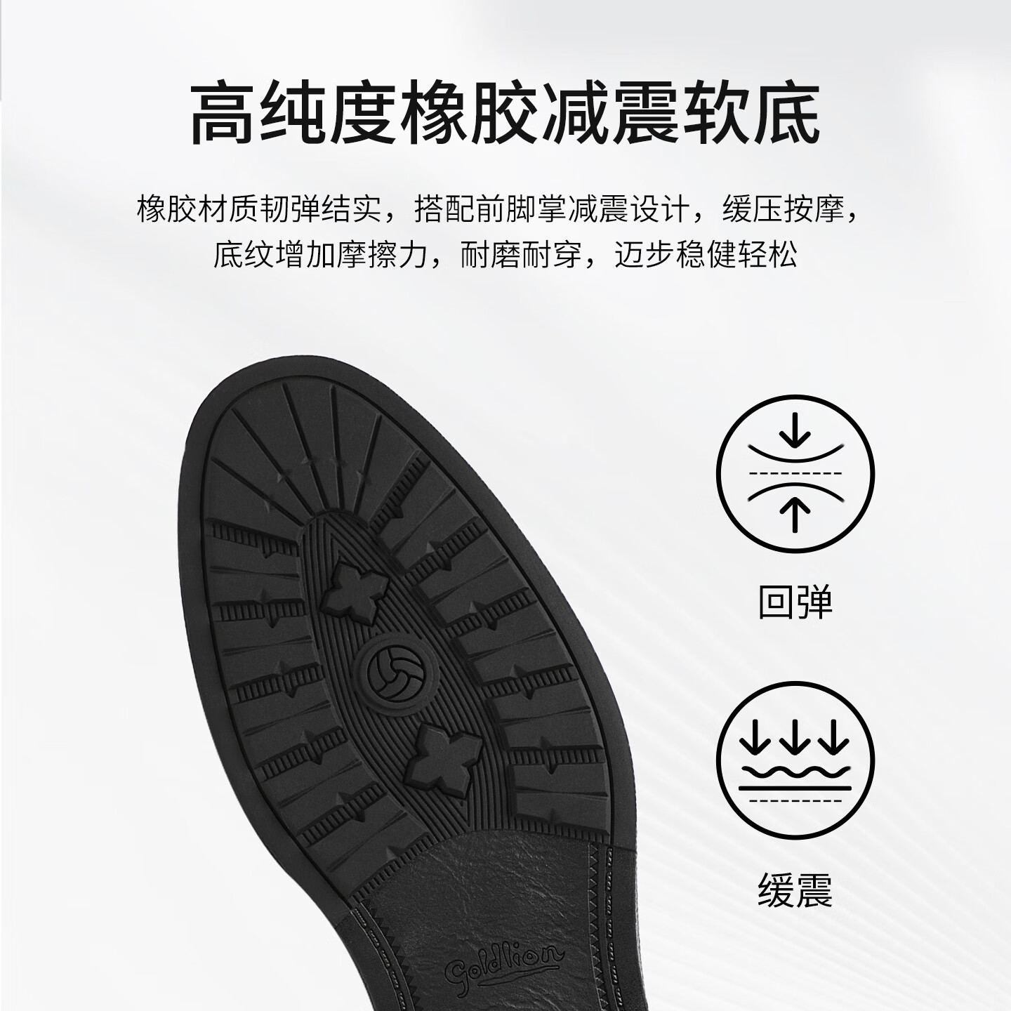 金利来(Goldlion)男鞋春季新款布洛克雕花正装皮鞋时尚手抓纹牛皮透气舒适按摩底鞋 深棕色 单层 26.5 (265mm) 43码