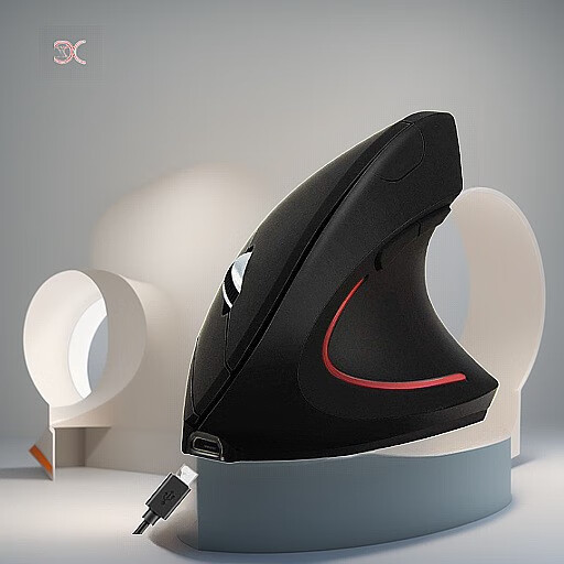 【现货现发】无线鼠标立式垂直静音人体工学鼠标双模无线USB蓝牙 886黑色右手(电池款双模