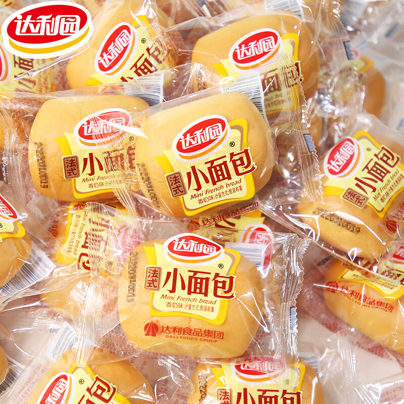 达利园法式小面包黑全麦面包营养学生早餐办公室接待小包装糕点零食小吃 【约40包】法式小面包1000g