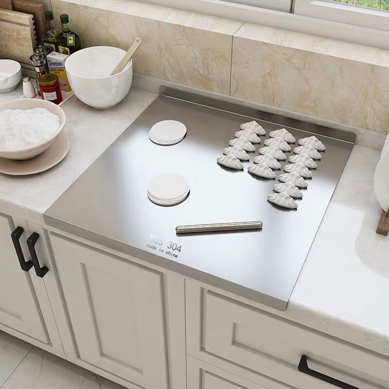 溥畔m加厚不锈钢菜板面板和面板砧板厨房双面特大揉面案板 私人订制拒绝退换