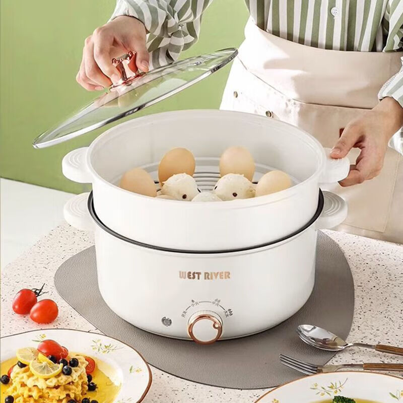 德国全自动一体炒菜电炒锅多功能料理锅蒸煎炒涮不粘电火锅电蒸锅 防干烧保护[特厚款]五十年换新 限时:2.6升[可煎炒蒸炖]