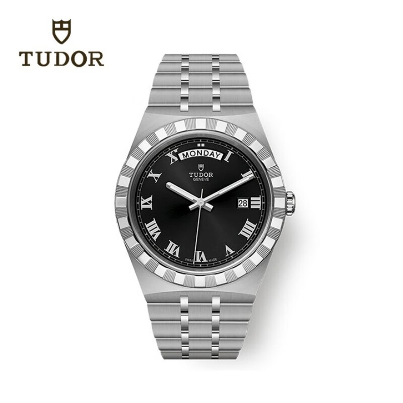 帝舵（TUDOR）皇家 瑞士手表 钢带黑盘 双显男表 41mm M28600-0003