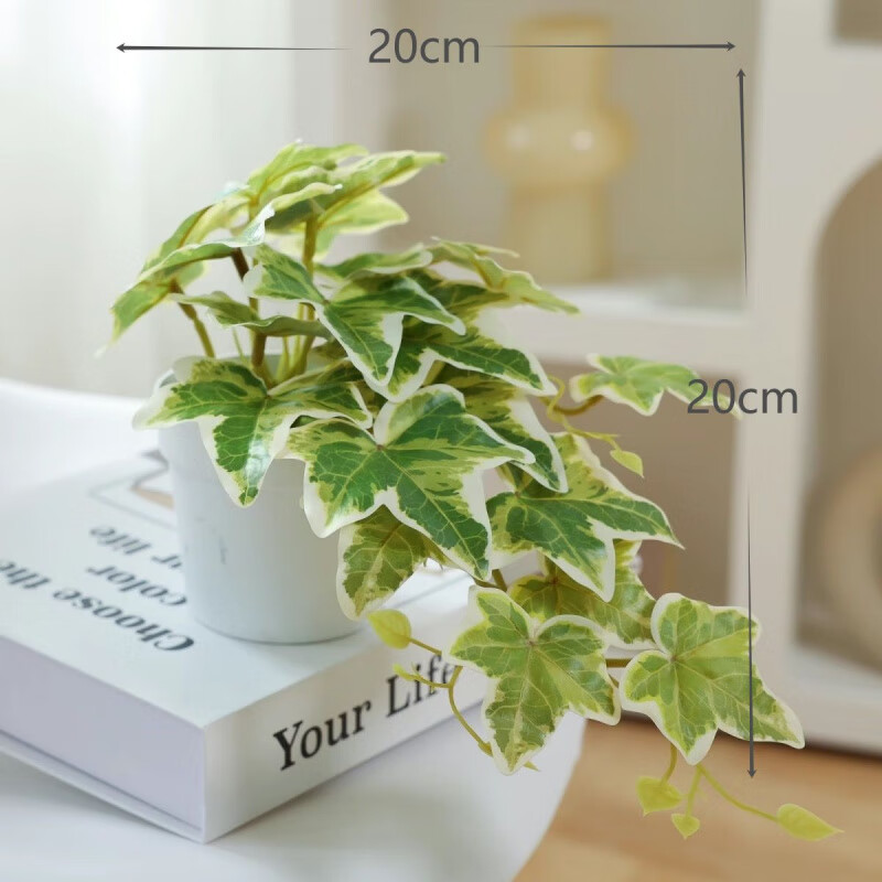 OYKTN仿真盆景北欧假花办公桌小盆栽客厅装饰仿真绿植酒柜玄关家具摆件 爬墙虎+花盆