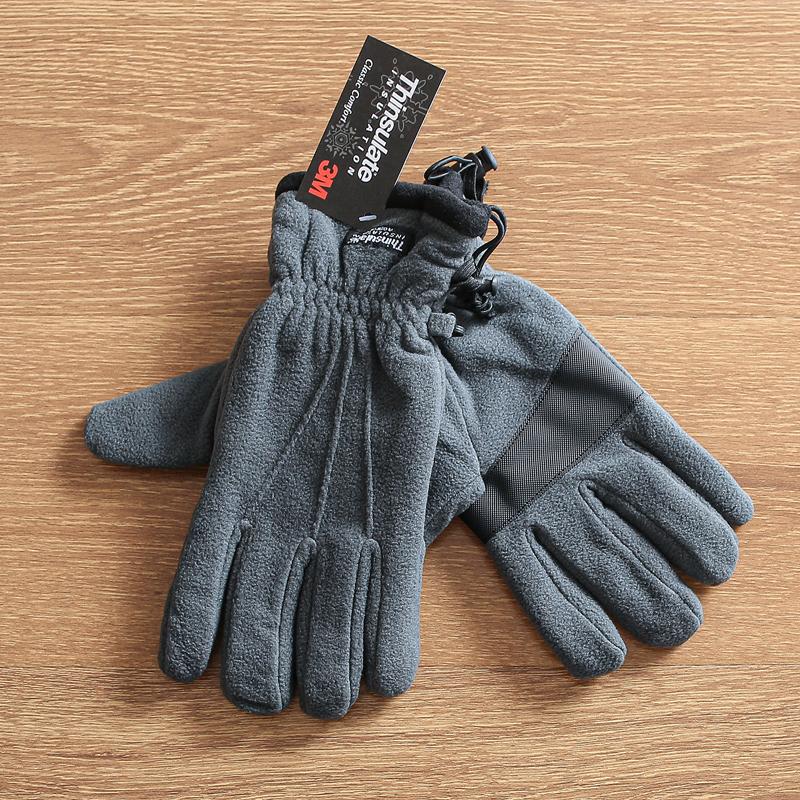 原单 3M高效暖绒抗寒零下20度 比羽绒更保暖户外防风男女手套 黑色 均码