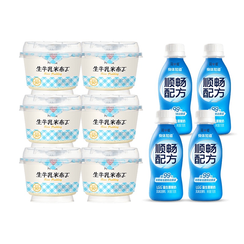 简爱米布丁 135g*6杯+顺畅配方酸奶110g*4瓶