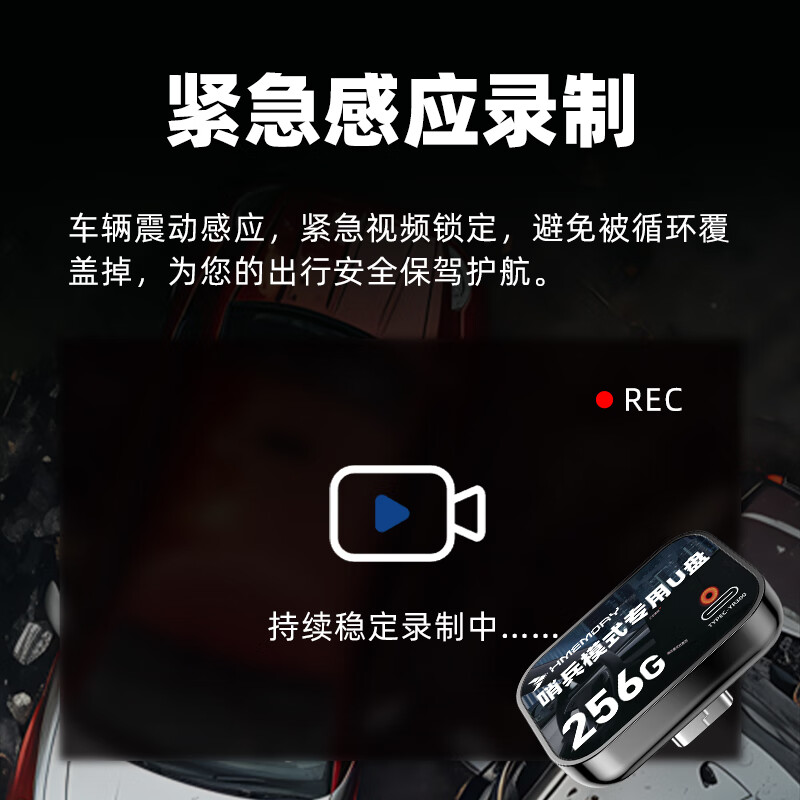 朝上哨兵模式行车记录仪U盘适用零跑/深蓝/领克/吉利银河/360/特斯拉汽车车载通用usb高速FAT32优盘 哨兵模式专用U盘type-c接口【C350】 512GB 【行车记录仪专用U盘】