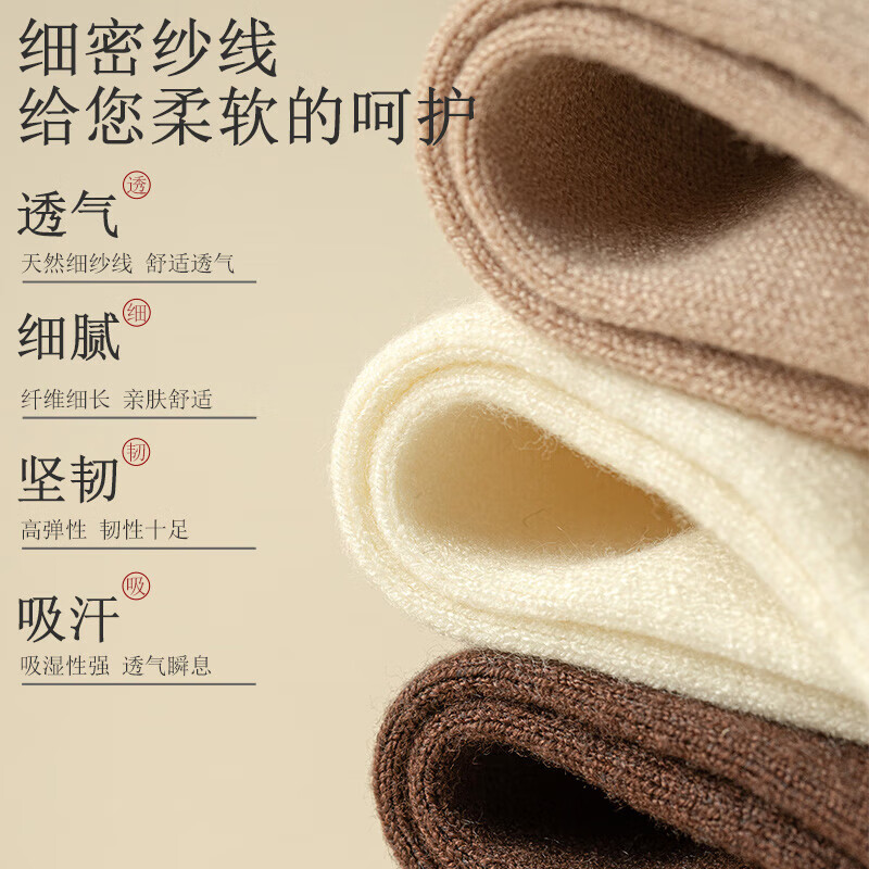 宜而爽袜子女中筒袜秋冬款日系可爱小熊提花堆堆袜显瘦百搭长筒袜 【5双】黑色+灰色+棕色+卡其+白色 5双 均码