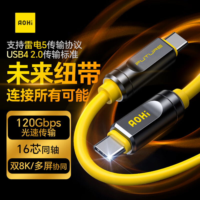 Aohi�º�������˹USB4 2.0���������PD240Wȫ����120Gbps����˫typec����8K��Ƶ��ʾͶ����չ�� 122.22Ԫ