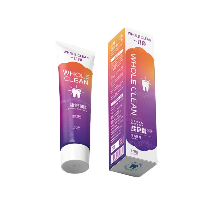 一口净（WholeClean）盐倍健牙膏 120g
