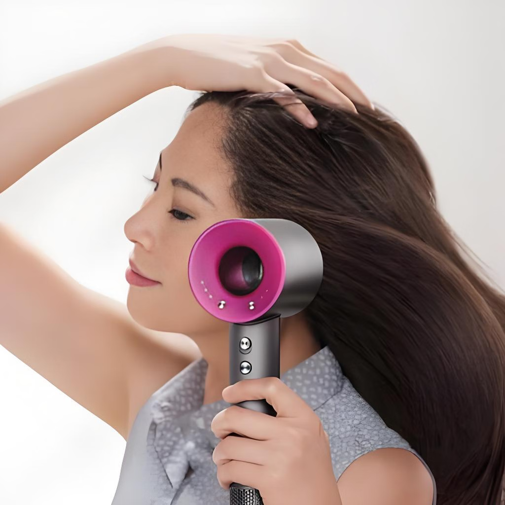 梵梦徕芬高速吹风机大功率中空无叶家用速干护发理发店大风力电吹风筒 陶瓷白-五风嘴【亿级水润负离子】造型随心变