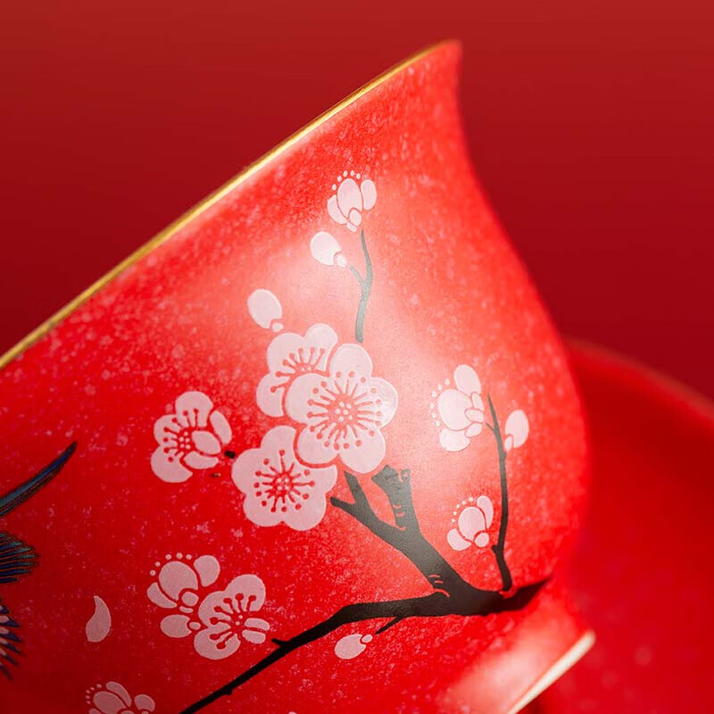 上新了文创 故宫喜上眉梢陶瓷盖碗 结婚敬茶茶杯新婚礼物送新人闺蜜