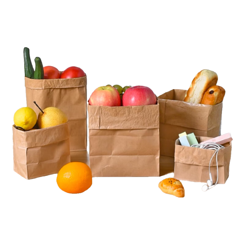 班哲尼同款防油牛皮紙袋餅干月餅食品包裝淋膜袋整理袋90克加厚款 m款30個(gè)裝