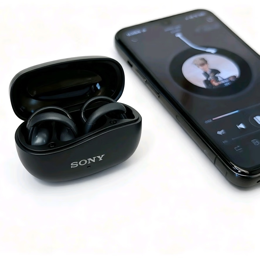 SONY AXSM索尼 （SONY）蓝牙耳机耳夹式运动重低音立体声跑步游戏无线耳机 黑色